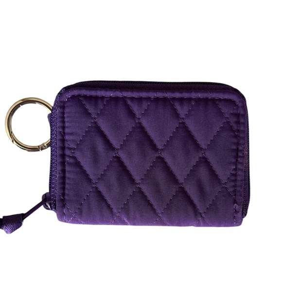 Vera Bradley Petit Zip Around Wallet in Elderberry EUC - Picture 1 of 5